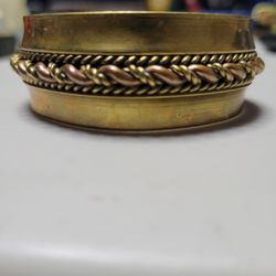 Vintage Brass And Copper Bracelet Cuff