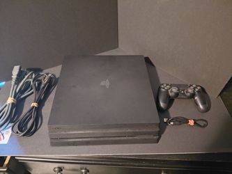 Ps4 pro with controllers and cables