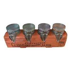 Glass Clamp Preserving Jars. Set of 4  (3  fl oz)