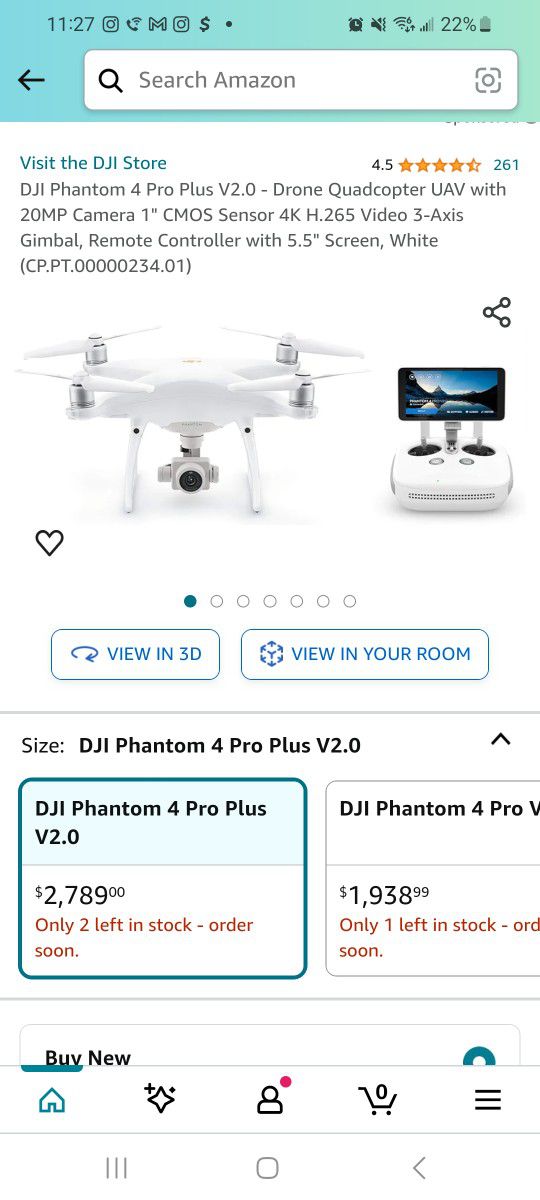 Drone Dji Phantom With Extras