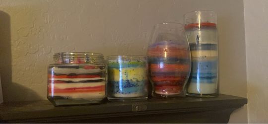 Homemade candle art