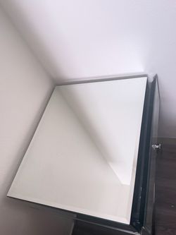 Sliver mirror nightstand