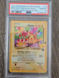 psa 10 celebrations birthday pikachu