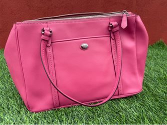 Coach Hot Pink Saffiano Leather Tote