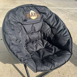 GIANTS Plush Folding Saucer Chair with 32” Folding Metal Frame for Kids,Teens,Adults