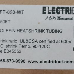 1/2" Heat Shrink Tubing - White