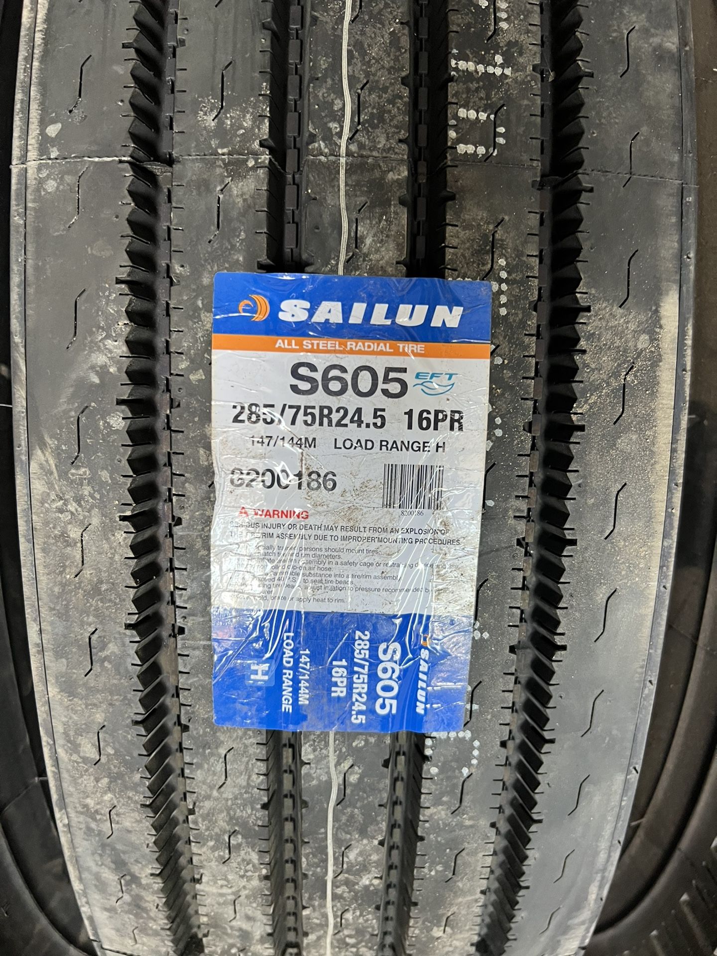 BRAND NEW 285/75/24.5 SAILUN STEER TIRES IN STOCK AND ON SALE