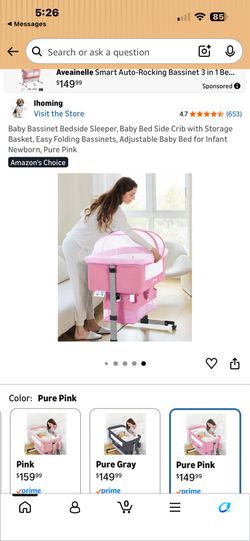 Pink Bassinet