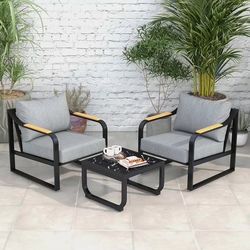 3pc outdoor patio chair set