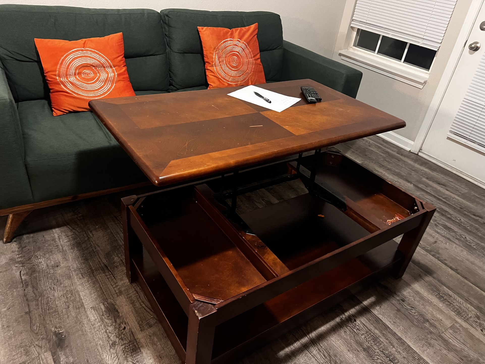 Coffee Table Lift Up For Eating And Studying 