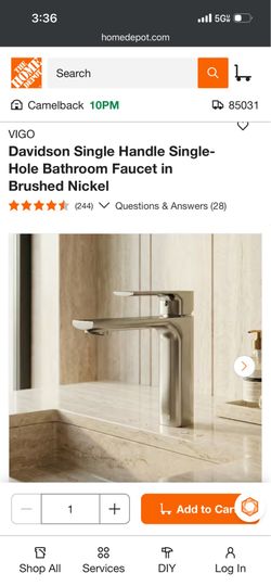 Two Vigo Faucets in Brushed Nickel