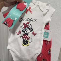 Brand New baby Girl Clothes Perfect Baby Shower Gift Minnie Mouse 