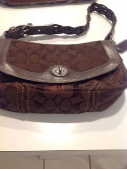 Brownish brown coach bag