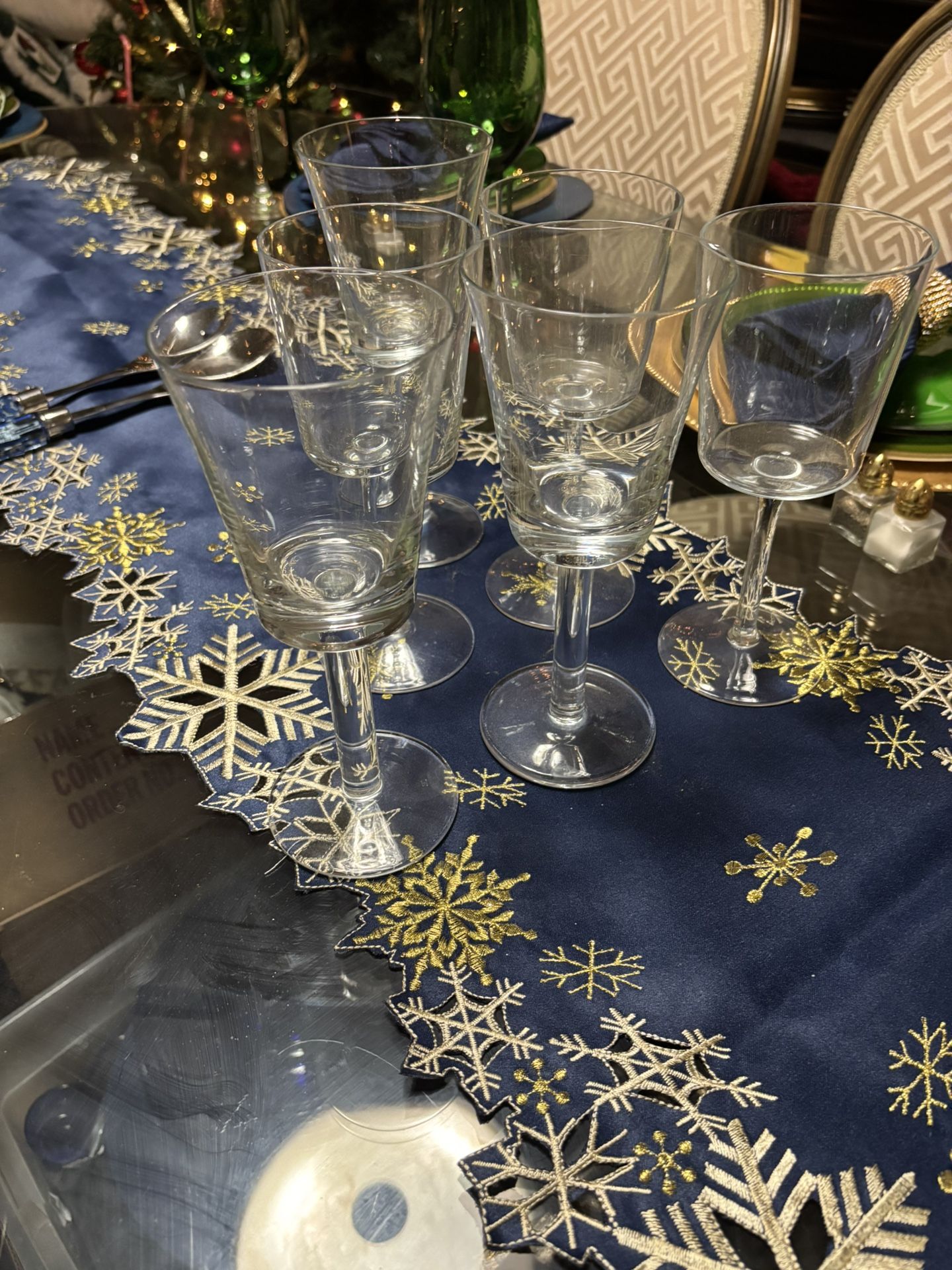 6 Like NEW Mikasa Crystal WINE GLASSES Goblets *MAKEanOFFER*