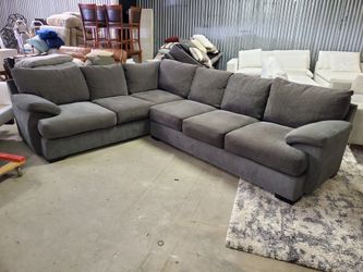 Gray Deep Seated Sectional Sofa