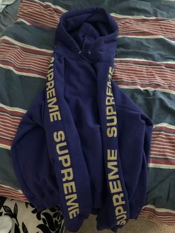 Supreme metallic rib hoodie sweatshirt