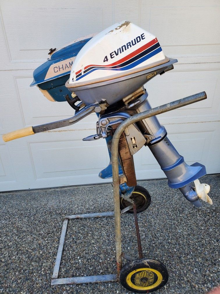 1977 Evinrude 4.0 hp Outboard Motor & 1 Fuel Tank for Sale - $250 OBO