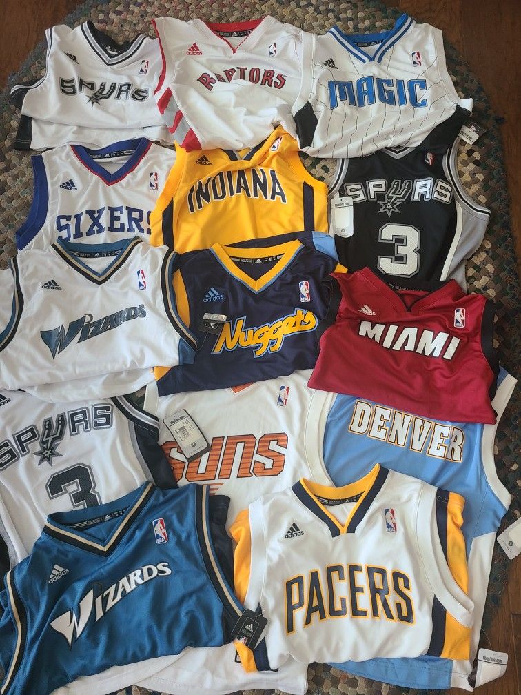 YOUTH KIDS NBA JERSEYS BRAND NEW VINTAGE SIZES YOUTH MEDIUM SCHOOL CLOTHES