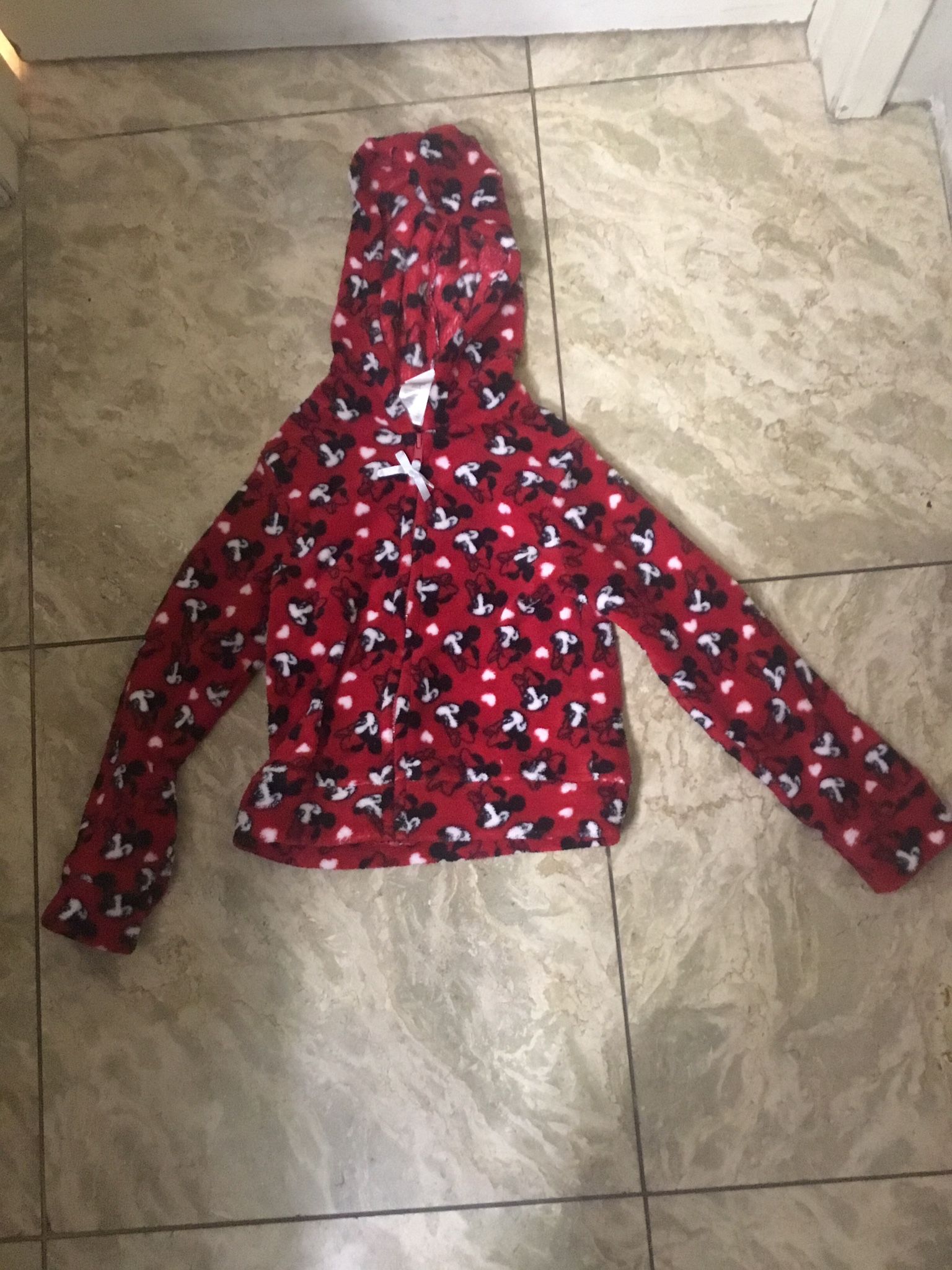 Disney Mickey Mouse Girls Fleece Zip Up Jacket Size 6