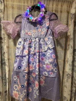Isabela Dress Costume from Encanto with light up skirt and floral headband