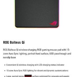 Balteus Qi Wireless Charging Hard Mouse Pad 