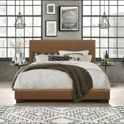 Willow saddle faux leather bed