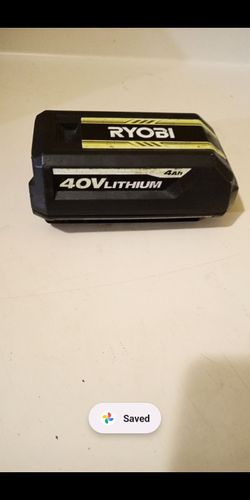 Ryobi 40 volt  4ah battery in good working condition fully charged