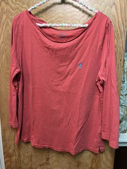 3/4 Length Polo Shirt- Terracotta Color
