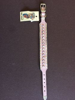 Wolf ware- bling dog collar,pink