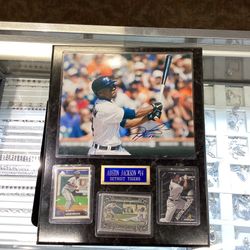Austin, Jackson, Number 14, Detroit Tigers Signed Picture, Baseball Card Placard