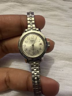 Vtg Sears Watch Women 23mm Silver Tone