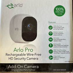 Arlo Pro VMC4030-100NAR PRO Add-on Camera, White (Renewed)