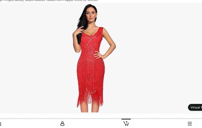 Red flapper dress medium