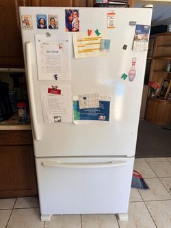 Large Maytag White Bottom Freezer Refrigerator
