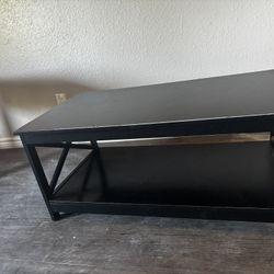 Black Coffee Table with Bottom Shelf