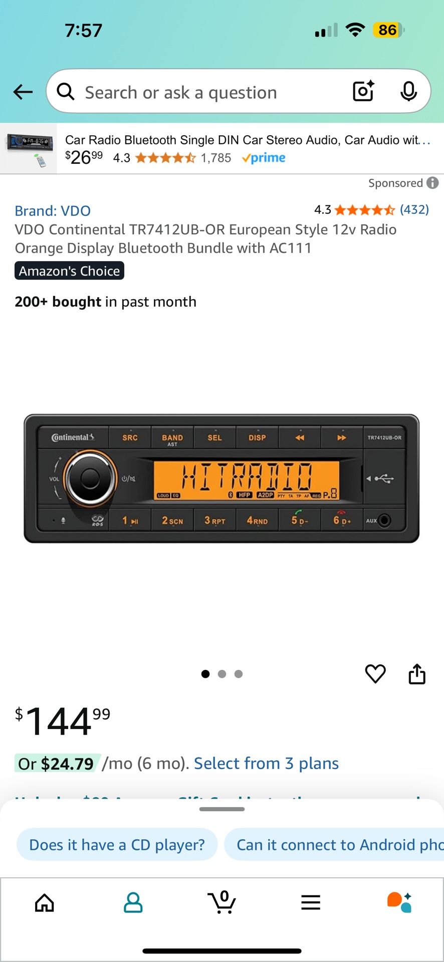 Continental Retro Radio