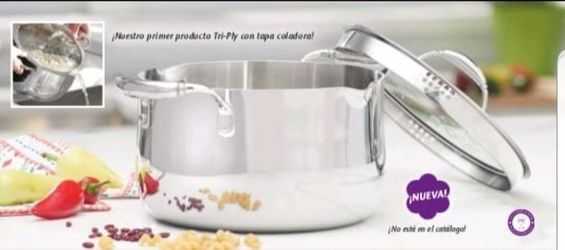 Olla De 6 Qts Con tapa Coladora Princess House 