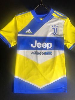 Adidas Juventus Yellow & Blue Jersey with Jeep Sponsor