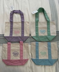 Trader Joe’s Pastel Mini Tote Bag. New With Tags $17 you choose color!