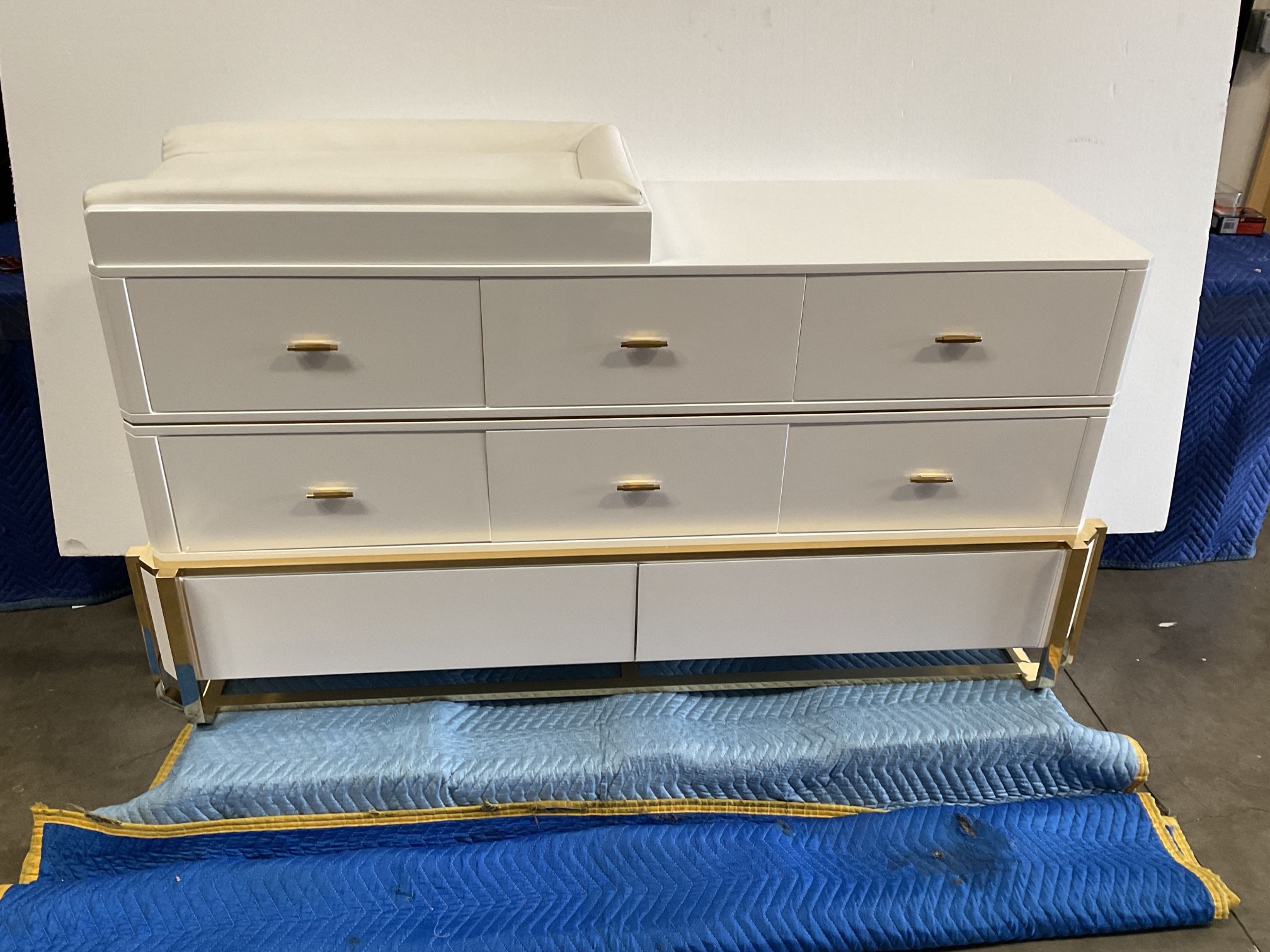 Beautiful Luxury Nursery Dresser: Covet House Waltz Baby Station Dresser