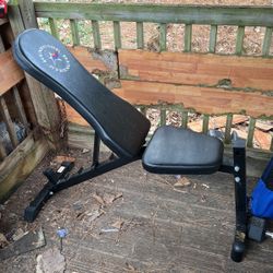 Gym Bench And  Weights 