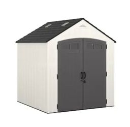 SUNCAST 7 Ft x 7 Ft RIDGELAND RESIN STORAGE SHED ..NEW.....FLOOR HAS A LITTLE CUT ON THE FLOOR.$ 700