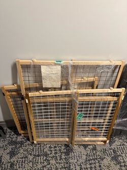 Wooden baby gates or pet gates for doorways