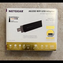 Netgear A6200 WiFi USB Adapter AC1200 Dual Band Gigabit SEALED NEW