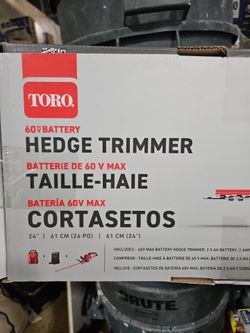 Toro 60v hedge trimmer brand new in the box.