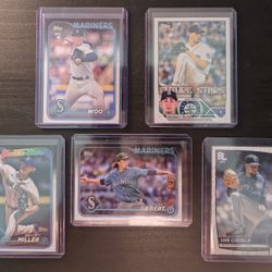 Seattle Mariners Pitching Staff,  Baseball Cards 2024 Starters 