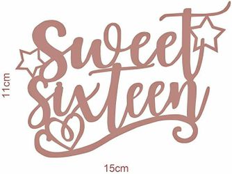 Sweet 16 Cake Topper