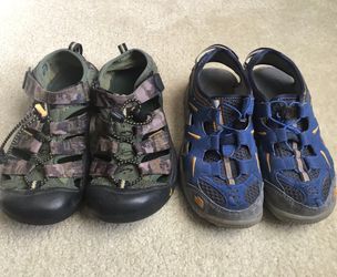 Keen (size 3) and North Face (size 2) Waterproof Sandals - Kids