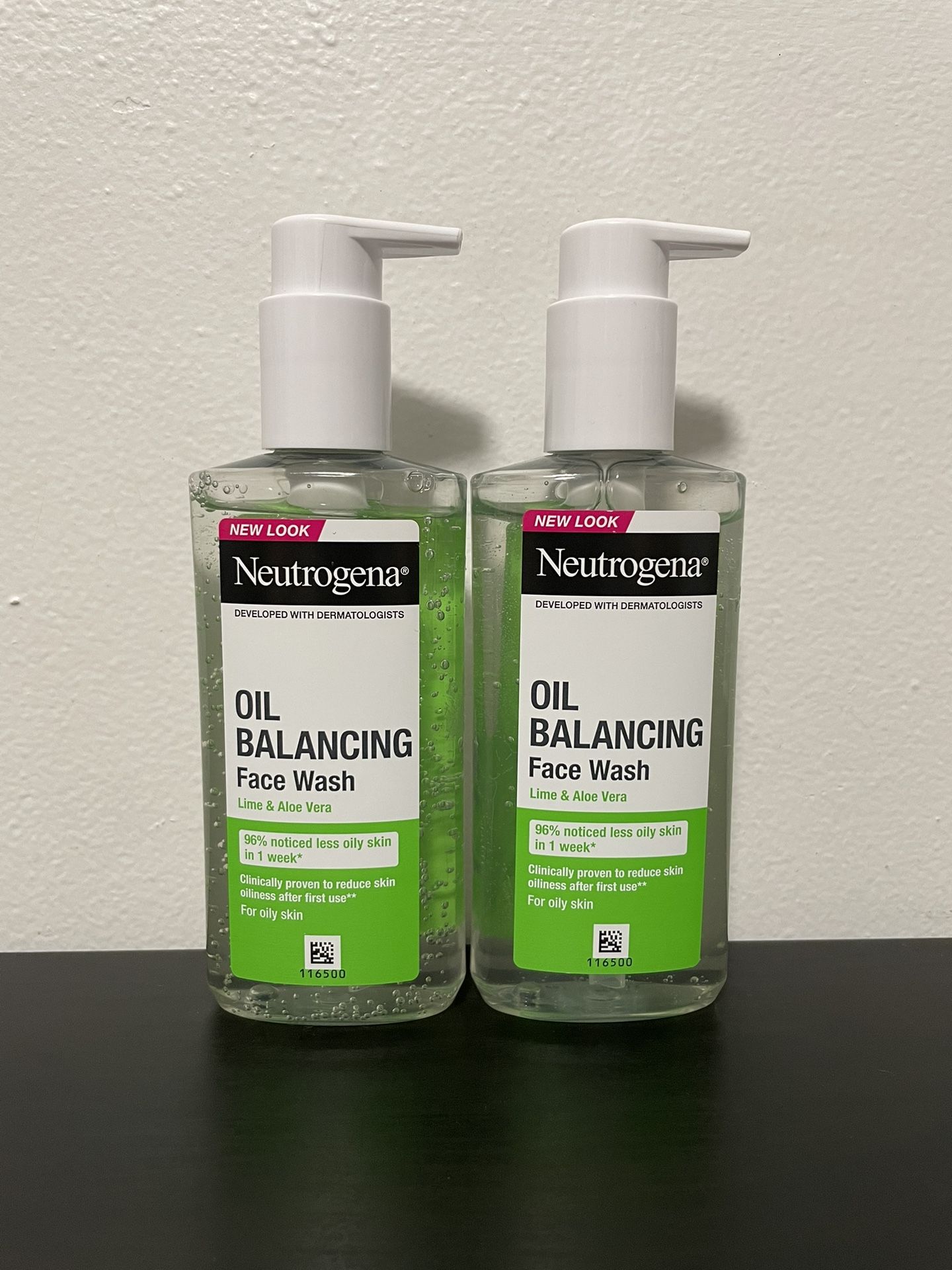 Neutrogena Oil Balancing Facial Wash 6.7 oz Lime & Aloe Vera 2 Pack Bundle NEW