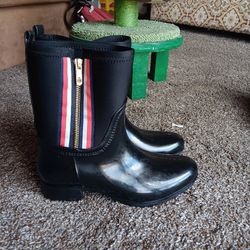 Black Tommy Hilfiger Rain Boots